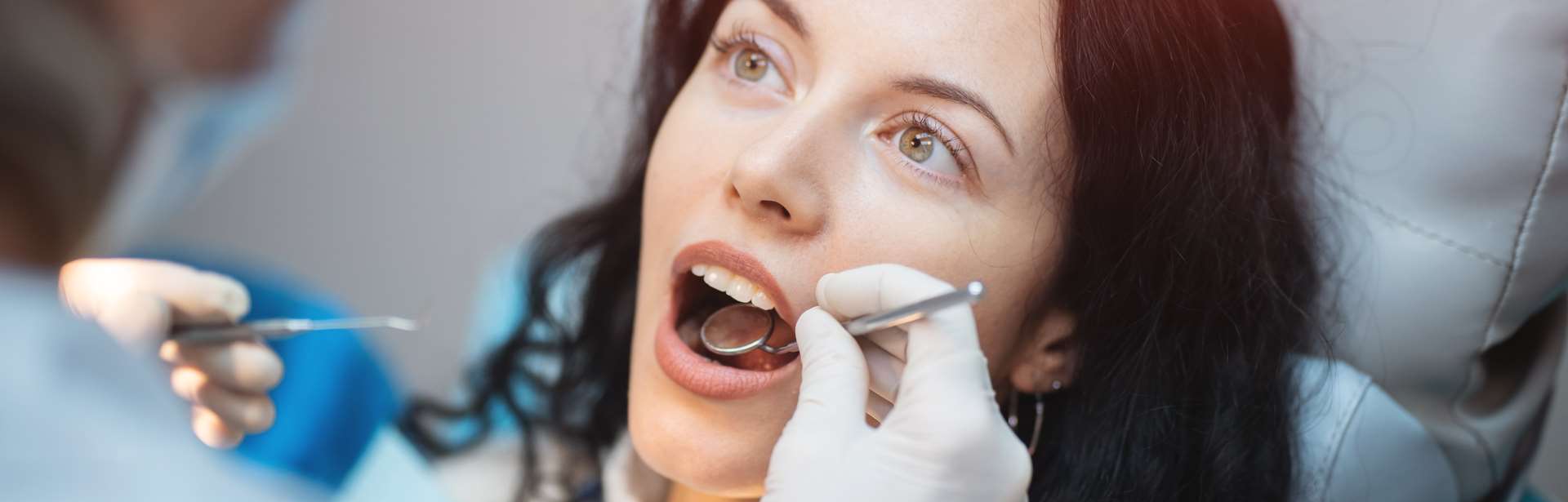 Beautiful woman at dental